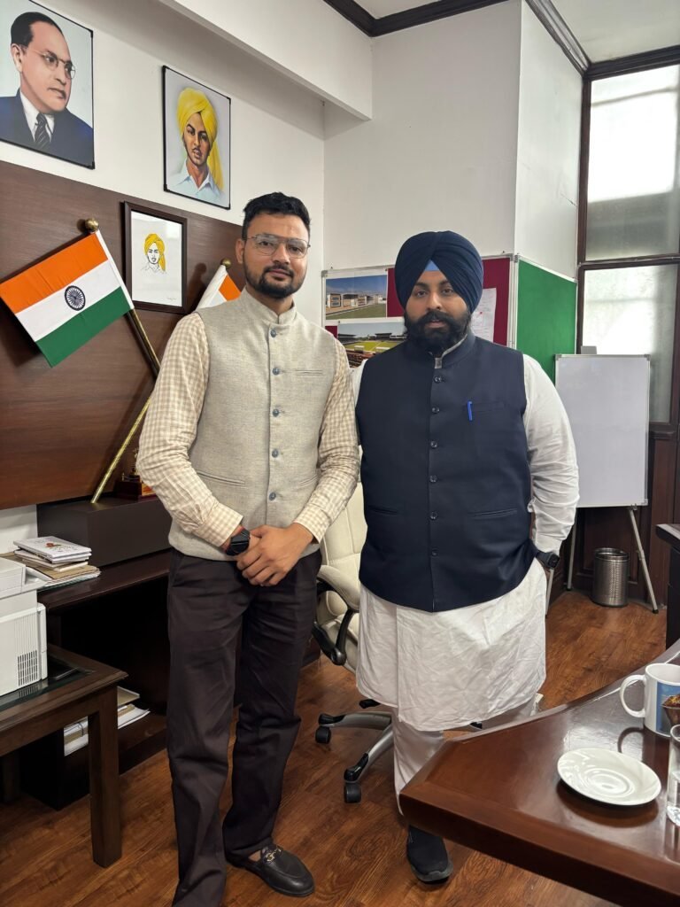 With Cabinet Minister Harjot Bains